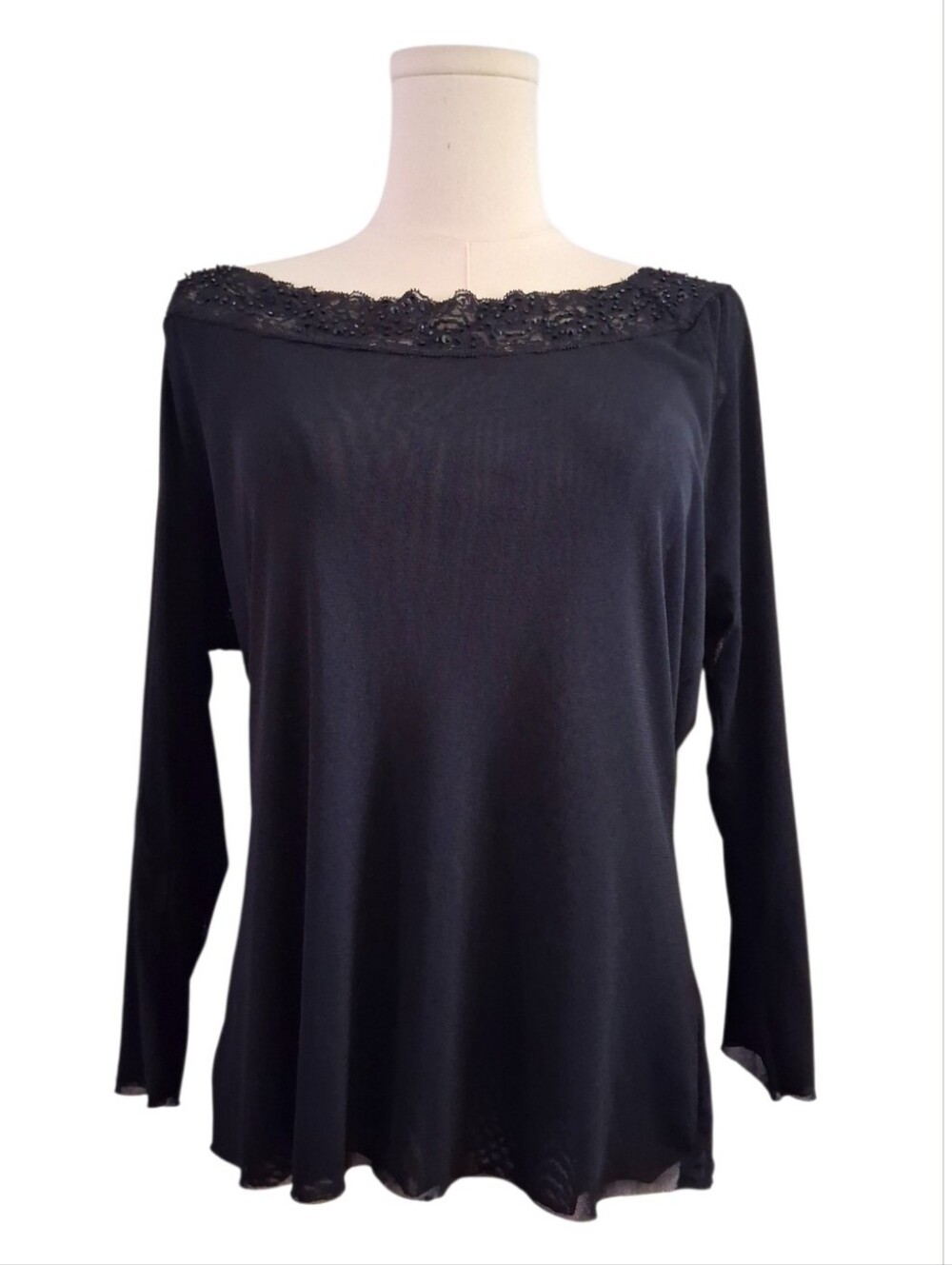 Lord & Taylor "Context" Off Shoulder Lace Neckline Top Womens XL